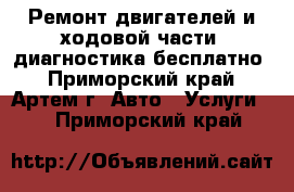 Ремонт двигателей и ходовой части  диагностика бесплатно - Приморский край, Артем г. Авто » Услуги   . Приморский край